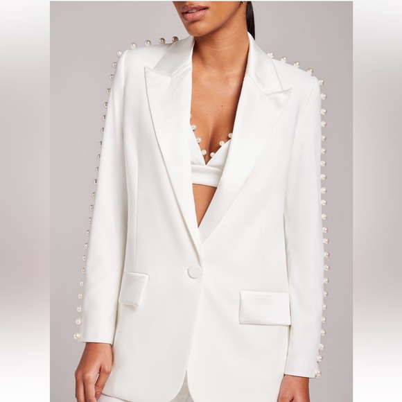 Nadine Merabi - Charlotte White Blazer + Nicole Top + Charlotte White Pants - M - Picture 3 of 16